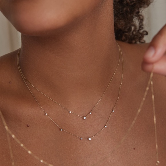 WWAKE 3-Step Diamond + 14K Necklace - Picture 2 of 8